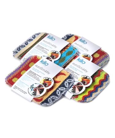 Kilo LSET20 Non-Scratch Scourer Purpose Environmentally Friendly Scrubby Multi Colour Set of 4 One Size 17x13cm Set of 4