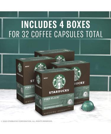 Starbucks by Nespresso Pike Place Roast Coffee - 32ct Capsules (Nespresso Vertuo Compatible) - Buy Online on SooperMarket.com