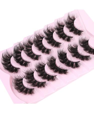 Geeneiya Dense 8D Mink Fluffy Cat Eye Lashes Pack for Long, Thick Volume - Look Like Extensions - Buy Online on SooperMarket.com