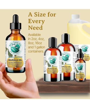 Bella Terra Marula Facial Oil 2 oz - Vitamin E & Omega Fatty Acids for Radiant Skin - Cold-Pressed Luxurious Skincare - Buy Online on SooperMarket.com