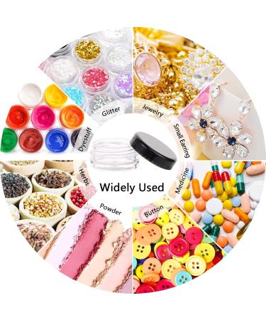 Buy RUIJIE 100 Pack 3g/3ml Empty Cream Jars - Screw Cap Lids for Cosmetics Lip Balm & Travel Jars | International Shipping Available - Buy Online on SooperMarket.com