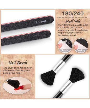 Lavender Violets 26PCS Dip Powder Nail Kit Starter - Red Solid Glitter Colors - Base Top Activator Brush Saver - Nail File Included - Buy Online on SooperMarket.com