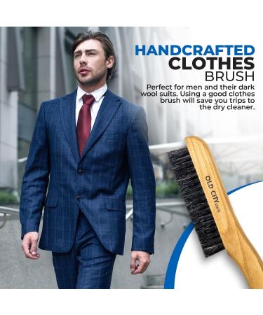 100% Boar Bristle Clothes Brush - Lint Remover for Suits Suede & Upholstery | USA Shipping - Buy Online on SooperMarket.com