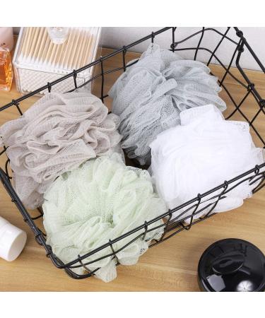 Pack of 4 Bath Sponge Loofahs - 60g Mesh Pouf Shower Scrunchies for Body Wash - Buy Online on SooperMarket.com