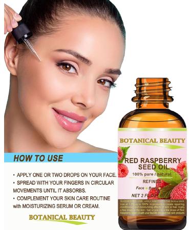 Botanical Beauty Red Raspberry Seed Oil - 100% Pure Cold Pressed Carrier Oil for Face Skin Hair Lips & Nails | 1 Fl. oz (30 ml) - International Shipping Available - Buy Online on SooperMarket.com
