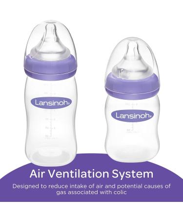 Lansinoh Baby Bottles for Breastfeeding Babies Bundle 3 Count Each of 5 Ounces and 8 Ounces - Buy Online on SooperMarket.com