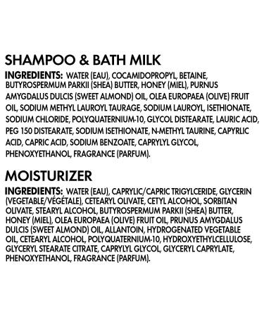 Shea Moisture Baby Care Set - Relaxing Nighttime Shampoo Bath Milk & Body Cream for Delicate Skin | Manuka Honey & Lavender | International Shipping - Buy Online on SooperMarket.com
