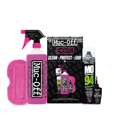 Muc-Off eBike Clean, Protect & Lube Kit - Bike Cleaning Kit, Bike Maintenance Kit for Electric Bikes - Includes Bike Wash and Bike Chain Lube