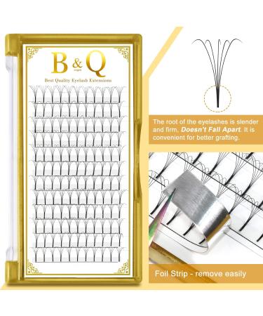 5D-0.07D 15mm Pre Made Fan Eyelash Extensions | Long Stem Russian Volume Lashes - Buy Online on SooperMarket.com