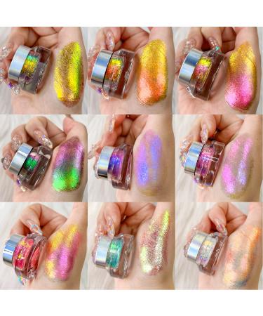 CHARMACY Multi Chrome Flakes Cream Chameleon Gel Eyeshadow 2.8g (06) - Sparkle Metallic, Highly Pigmented, Long Lasting Makeup - Buy Online on SooperMarket.com
