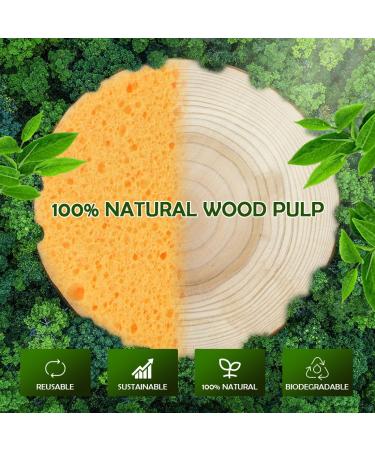 AIDEA 96 Count Compressed Facial Sponges - Eco-Friendly Makeup & Cleansing Sponges for Exfoliating Face Washing & Makeup Removal - Travel Essentials in Yellow - Buy Online on SooperMarket.com