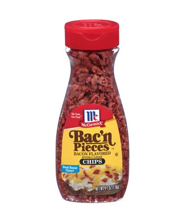 McCormick, Bac'n Pieces, Bacon Chips, 4.1oz Container (Pack of 3)