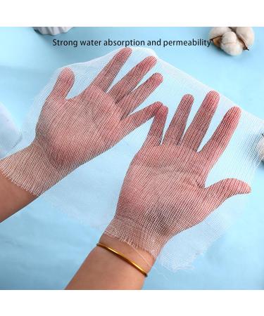 Bulk Gauze Face Masks - 100 Precut Disposable DIY Facial Mask Sheets for Salons | Strong Water Absorption - Buy Online on SooperMarket.com