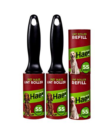 Haer Lint Rollers for Pet Hair Extra Sticky 4 Pack 220 Sheets - Lint Remover for Clothes