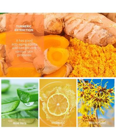Turmeric Skincare Set Toner for Face Turmeric Face Cream Moisturiser Nourishing Soothe & Rehydrate Toner Astringent Toner Spray Moisturiser Repairing Face Skin Care 100ml+50g - Buy Online on SooperMarket.com