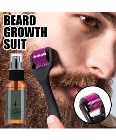 Yajexun Beard Grooming Kit - 30ml Beard Care Set for Men | Beard Growth Kit with Bart Roller & Growth Serum Oil - Buy Online on SooperMarket.com