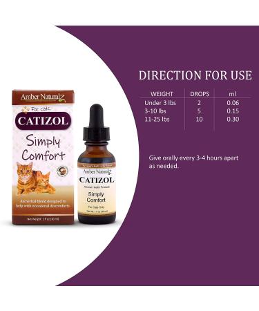 AMBER NATURALZ Catizol 1oz - Comfort & Relief for Cats - Natural Solution - Buy Online on SooperMarket.com