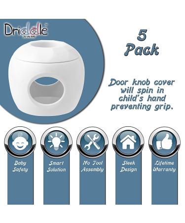 New & Improved - Door knob Baby Safety Cover - 5 Pack - Deter Little Kids from Opening Doors with A Child Proof Door Handle Lock - Driddle - Buy Online on SooperMarket.com
