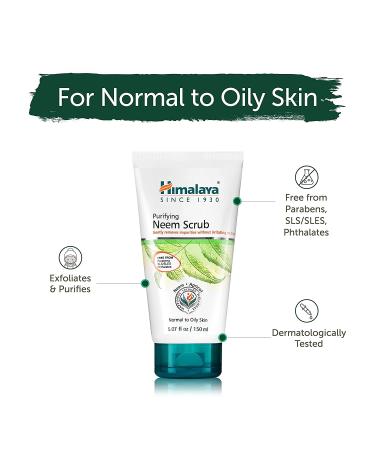 Himalaya Purifying Neem Scrub 5.07 oz - Deep Clean for Acne Reduction & Dead Skin Removal - Buy Online on SooperMarket.com