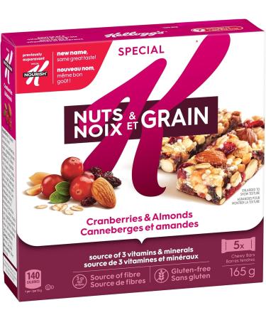 Kellogg's Special K Nourish Cranberries & Almonds Bar 165 Grams Cranberries & Almonds 165 g (Pack of 1) - Buy Online on SooperMarket.com
