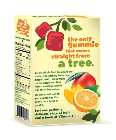 SOLELY Organic Mango Orange Fruit Gummies 3.5 oz | Vegan & Natural | Pack of 5 - Buy Online on SooperMarket.com
