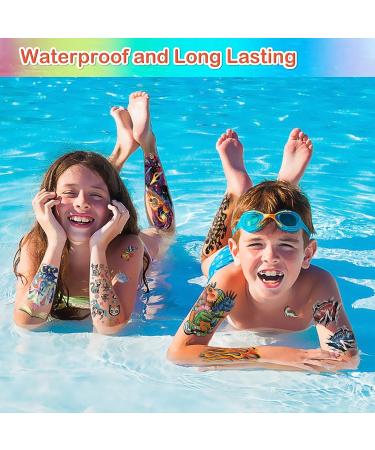 52 Kids Full Arm Temporary Tattoos - Planet, Astronaut, Dolphin, Dinosaur, Unicorn, Bunny & More! Long-Lasting Fake Arm Tattoos for Boys & Girls - Buy Online on SooperMarket.com