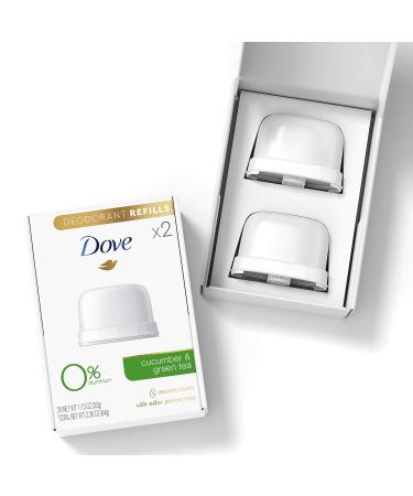 Dove Deodorant Refills Refill Kit 0% Aluminum Cucumber & Green Tea Aluminum Free Deodorant 1.13 oz Cucumber Green Tea 1.13 Ounce (Pack of 1) - Buy Online on SooperMarket.com