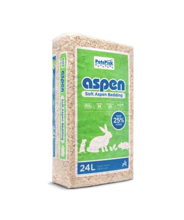 PETSPICK Aspen Soft Pet Bedding for Small Animals 24L