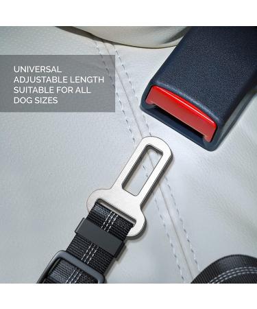 Adjustable Black Dog Seat Belt with Elastic Bungee Buffer - Car Travel Accessories - Buy Online on SooperMarket.com
