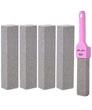 Pack of 4 Pumice Stone Cleaning Stone with Handle Pumice Stone Cleaning Block Toilet Toilet Cleaner Toilet Duck Cleaning Agent Urine Stone Remover Extra Strong Toilet Cleaner Cleaning Agent