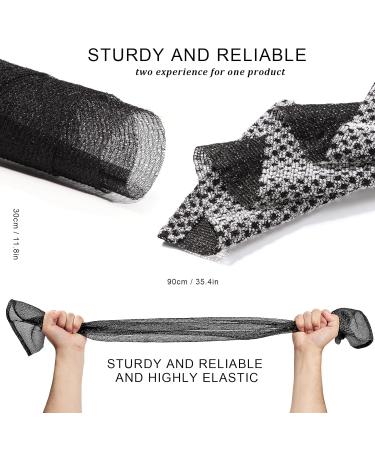 Exfoliating Washcloth Set - 2 African Net Shower Towels & Japanese Face Sponges for Ultimate Body Care Black Loofah Scrubber for Exfoliation - Buy Online on SooperMarket.com