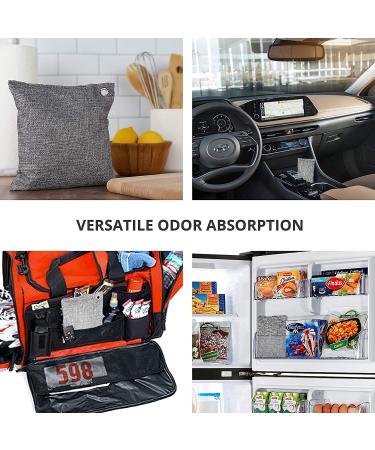2 Pack 500g Extra Large Bamboo Charcoal Air Purifying Bags - Natural Eco Friendly Odor Eliminator and Moisture Absorber for Car, Closet, and Room | Olivia & Aiden - Buy Online on SooperMarket.com