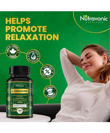 New! Nutravonic L-Theanine Capsules High Potency 250 mg per Capsule (150 Caps). Promotes Relaxation Mental Calmness and Stress Support for Men & Women. Vegan Source. L Theanine 250mg. Non-GMO 150 Capsule 5 Month Supply and Made in Canada. - Buy Online on SooperMarket.com