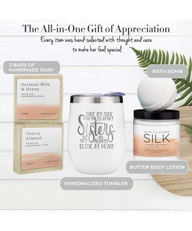 Sisters Spa Gift Box with Tumbler - Birthday Gift for Sister - Includes Soaps, Lotion, Bath Bomb & Card - Unique Present for Big Sis - Buy Online on SooperMarket.com