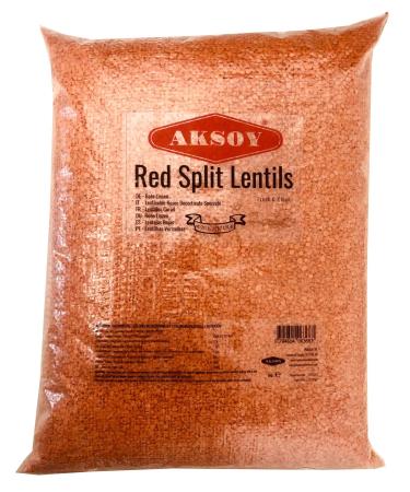 Aksoy Premium Quality Red Split Lentils 5KG 5.0 Kilograms