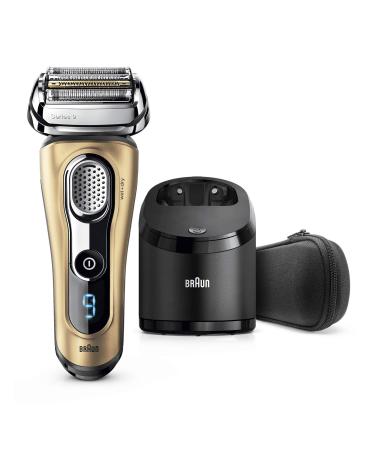 Braun 9299cc Series 9 Men's Electric Beard Trimmer with Blade Cleaning Station and Travel Case Gold Edition