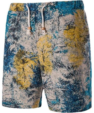 Men's Summer Fashion Set - Blue Suede Vest and Shorts - Casual Hawaiian Beach Style - Buy Online on SooperMarket.com