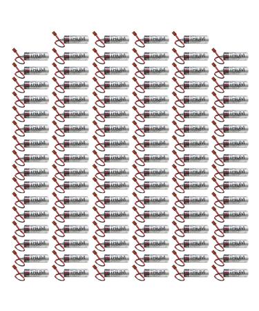 100 Pack ER6VCT ER6V/3.6V PLC Battery for Robot OTC 2000mAh with Small Brown Plug
