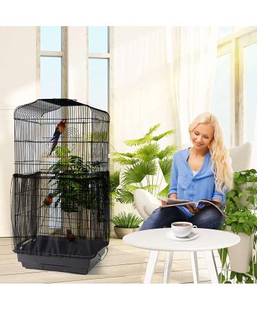 Adjustable Bird Cage Seed Catcher - Large Soft Mesh Skirt for Round & Square Cages - Buy Online on SooperMarket.com
