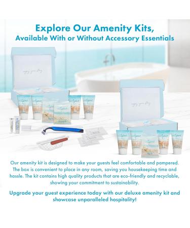 Shoppe All-in-Kit | Aqua Organics 75-Piece Amenity Kit | Bulk 1oz Travel Size Toiletries for Hotels AirBnBs & Vacation Rentals - Buy Online on SooperMarket.com
