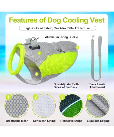 Hjyokuso Cool Vest for Dogs | Summer Cooling Jacket for Small Medium & Large Dogs | Ideal for Outdoor Activities & Training - Buy Online on SooperMarket.com