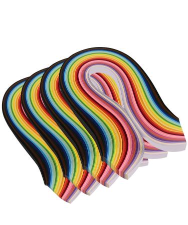 YURROAD 36 Colors Quilling Paper Strips Kit 720 Strips Length 54cm Width 3mm 5mm 7mm 10mm(4 Packs)