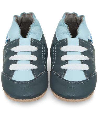 Baby Shoes with Soft Sole - Baby Girl Shoes - Baby Boy Shoes - Leather Toddler Shoes - Baby Walking Shoes 2-3 Years Grey Trainers