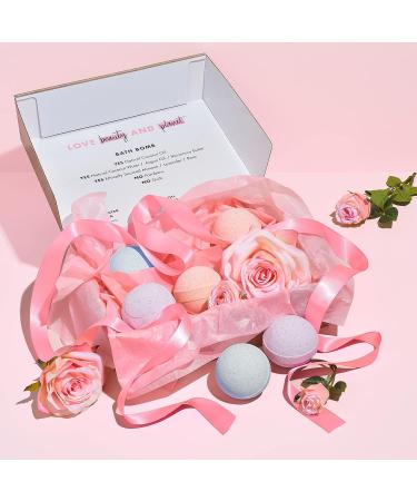 Love Beauty and Planet Bath Bombs Gift Set - Pampering Gift Ideas for Her | Wife - Murumuru Butter, Rose, Coconut Water, Mimosa, Argan Oil, Lavender - Paraben Free - Buy Online on SooperMarket.com