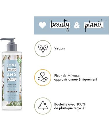 Love Beauty And Planet Coconut Water and Mimosa Flower Vegan Body Lotion Luscious Hydration for Dry Skin 400ml - Buy Online on SooperMarket.com
