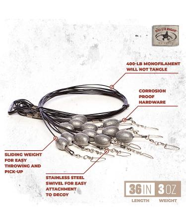 Rig'Em Right Waterfowl Original Pre-Rigged Duck Decoy Anchors 36 - 3oz Weights - Buy Online on SooperMarket.com