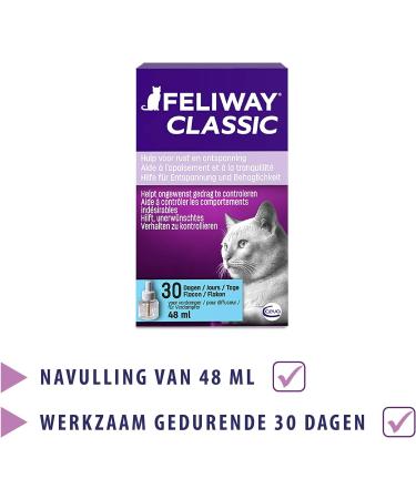 Feliway 066096 - Classic Pheromone Diffuser Refill 48 ml Cat Stress Reducing - Buy Online on SooperMarket.com