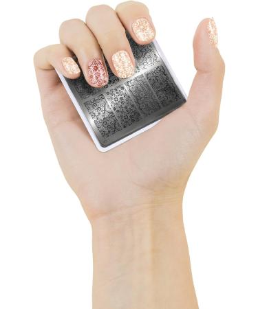 MoYou XL Vintage 1 Stamping Template - Premium Nail Art Stamping Kit for Professional Manicure - Buy Online on SooperMarket.com