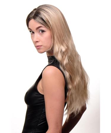 WIG ME UP Long Wavy Lady's Wig - Light Mixed Blonde with Black Roots | GFW1839-27-613+1 - International Shipping Available - Buy Online on SooperMarket.com