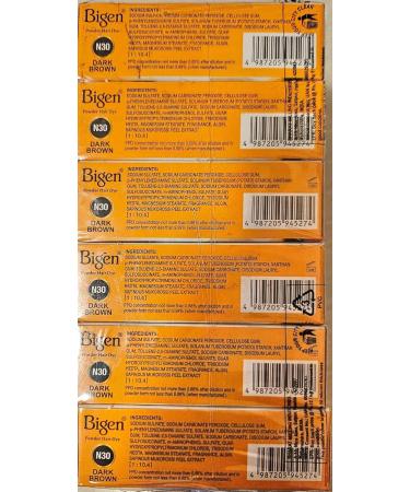 BIGEN Powder Hair Color 6g - Oriental Black N30 (Pack of 12) - Buy Online on SooperMarket.com